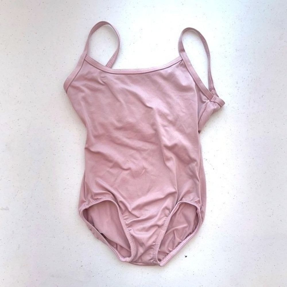 Motionwear Child Ballet Leotard Dress Dusty Rose Mesh Back Strappy